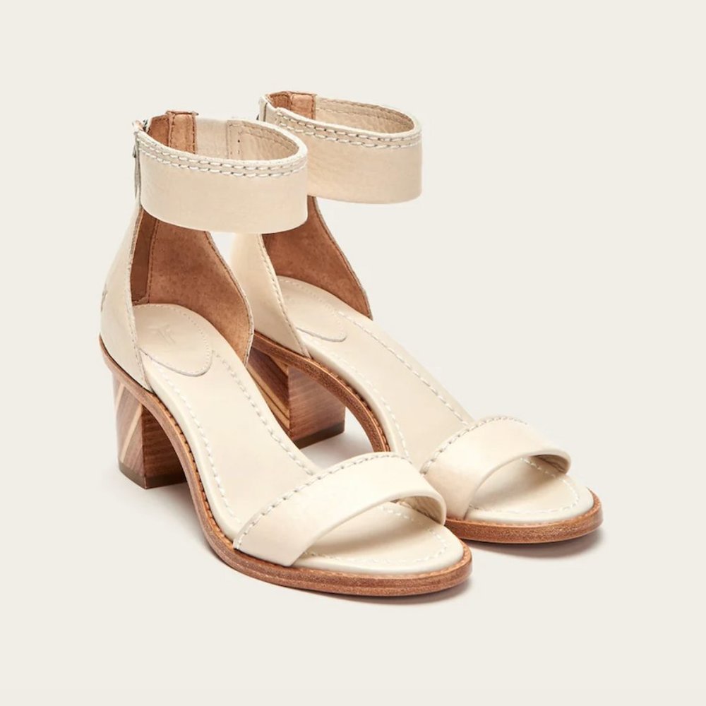 Womens Shoe Frye Brielle Bias Zip Off White in Size 9.5